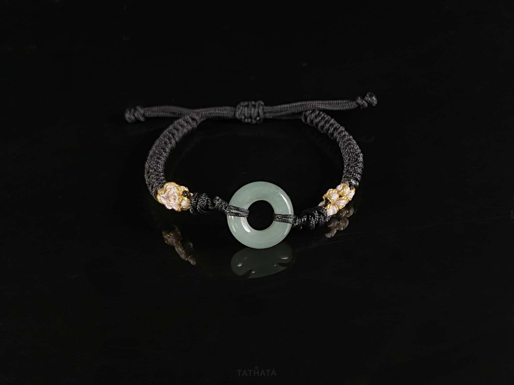 Pale Clear Peace Buckle · Nature Burmese Jadeite Bracelet