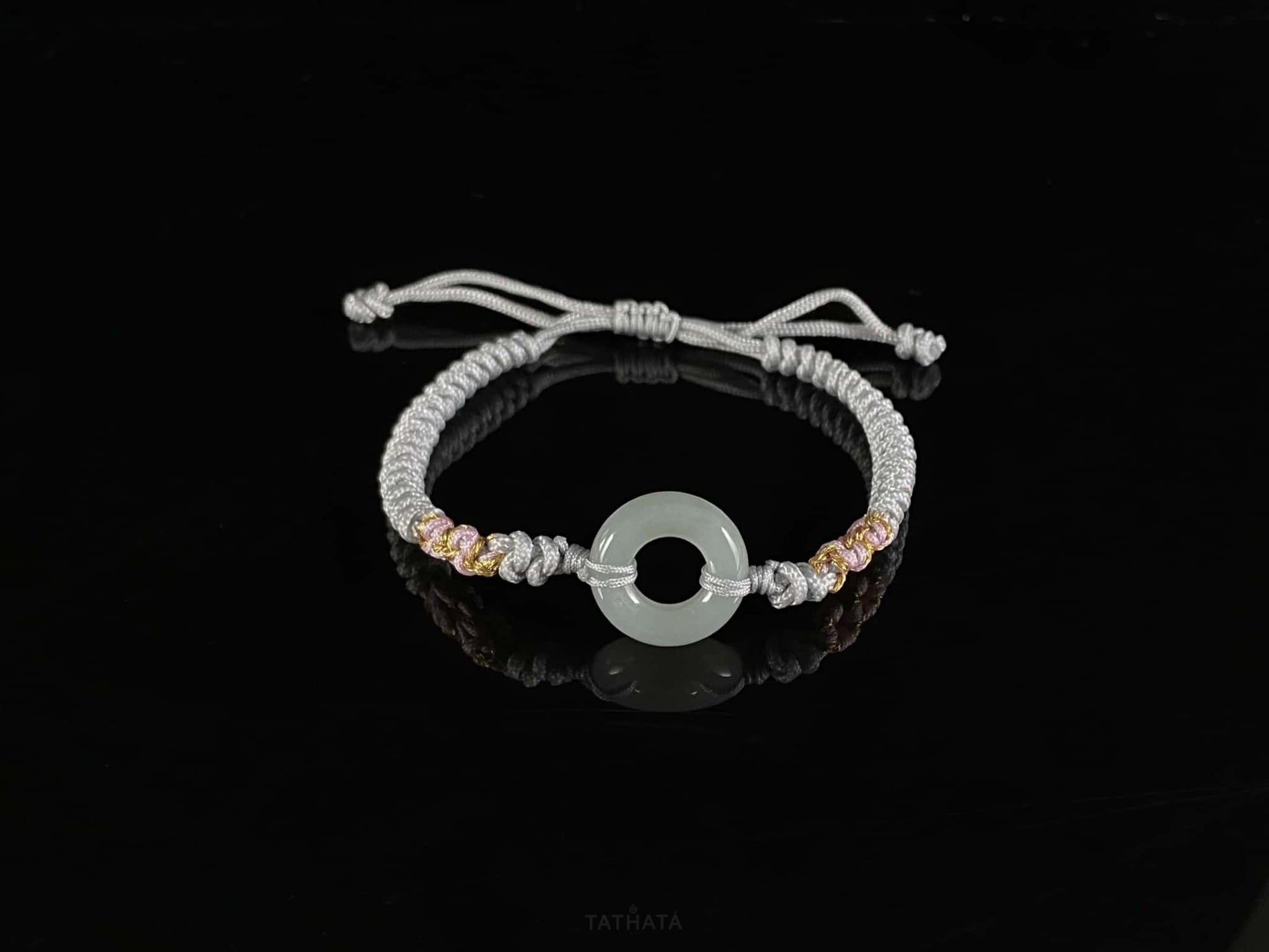 Pale Clear Peace Buckle · Nature Burmese Jadeite Bracelet