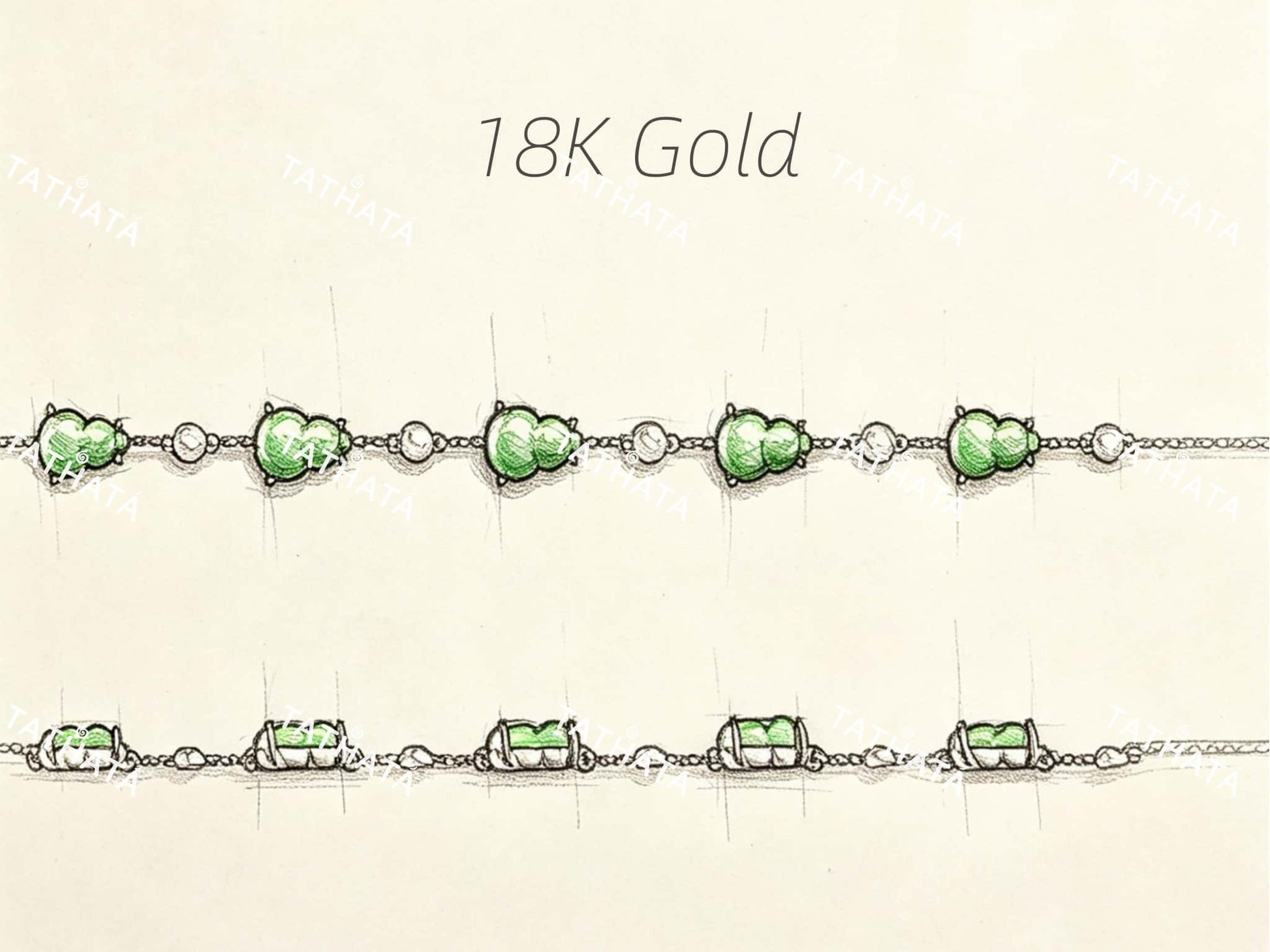 Three Color Fortune and Prosperity · Natural Burmese Jadeite  Bracelet