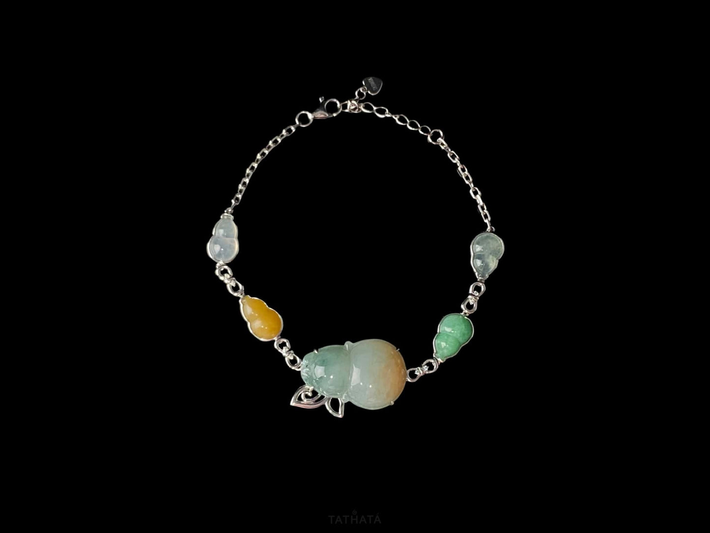 Three-Color Bestows Fortune and Prosperity · Nature Burmese Jadeite Bracelet