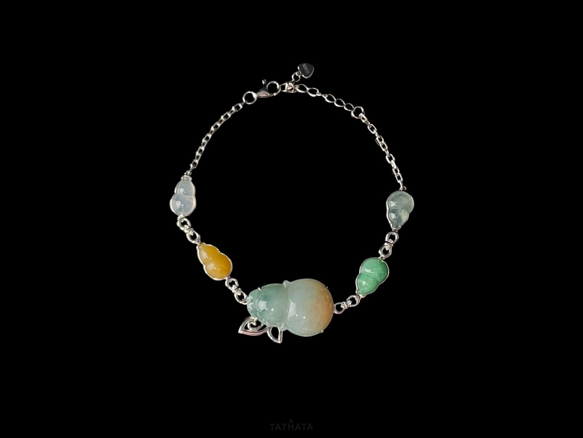 Three-Color Bestows Fortune and Prosperity · Nature Burmese Jadeite Bracelet