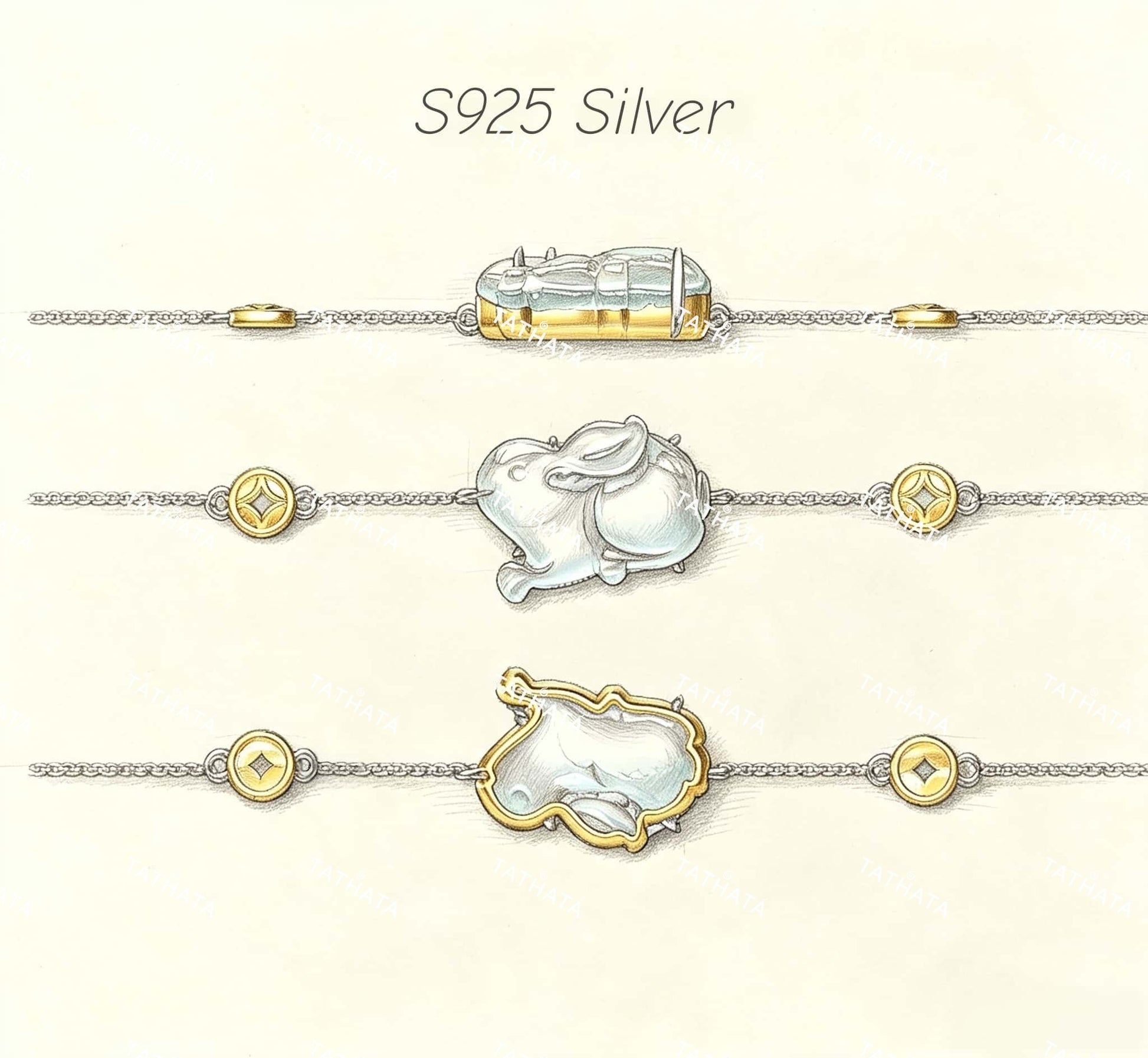 Popular Pick 🐇 Frost White Rabbit · Natural Burmese Jadeite Bracelet