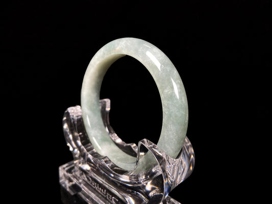 A velvet misty green jadeite bangle. 