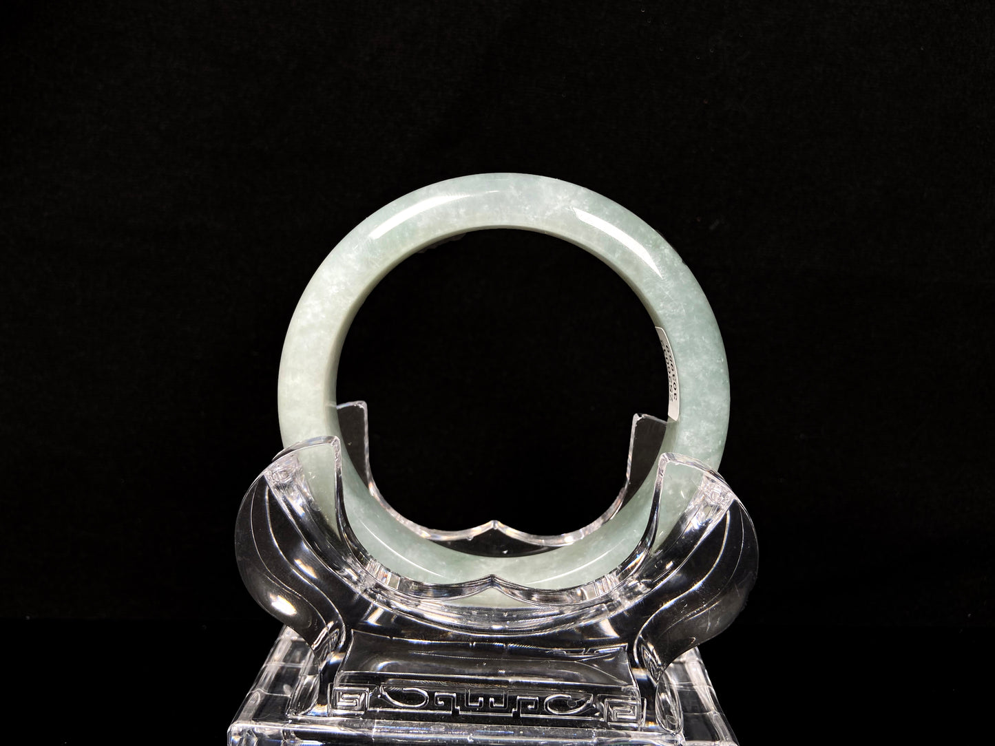 A velvet misty green jadeite bangle. 