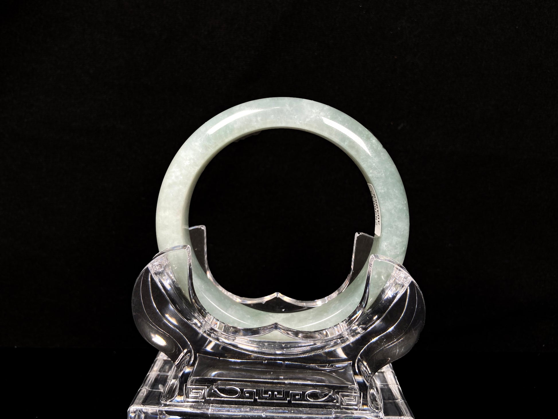 A velvet misty green jadeite bangle. 