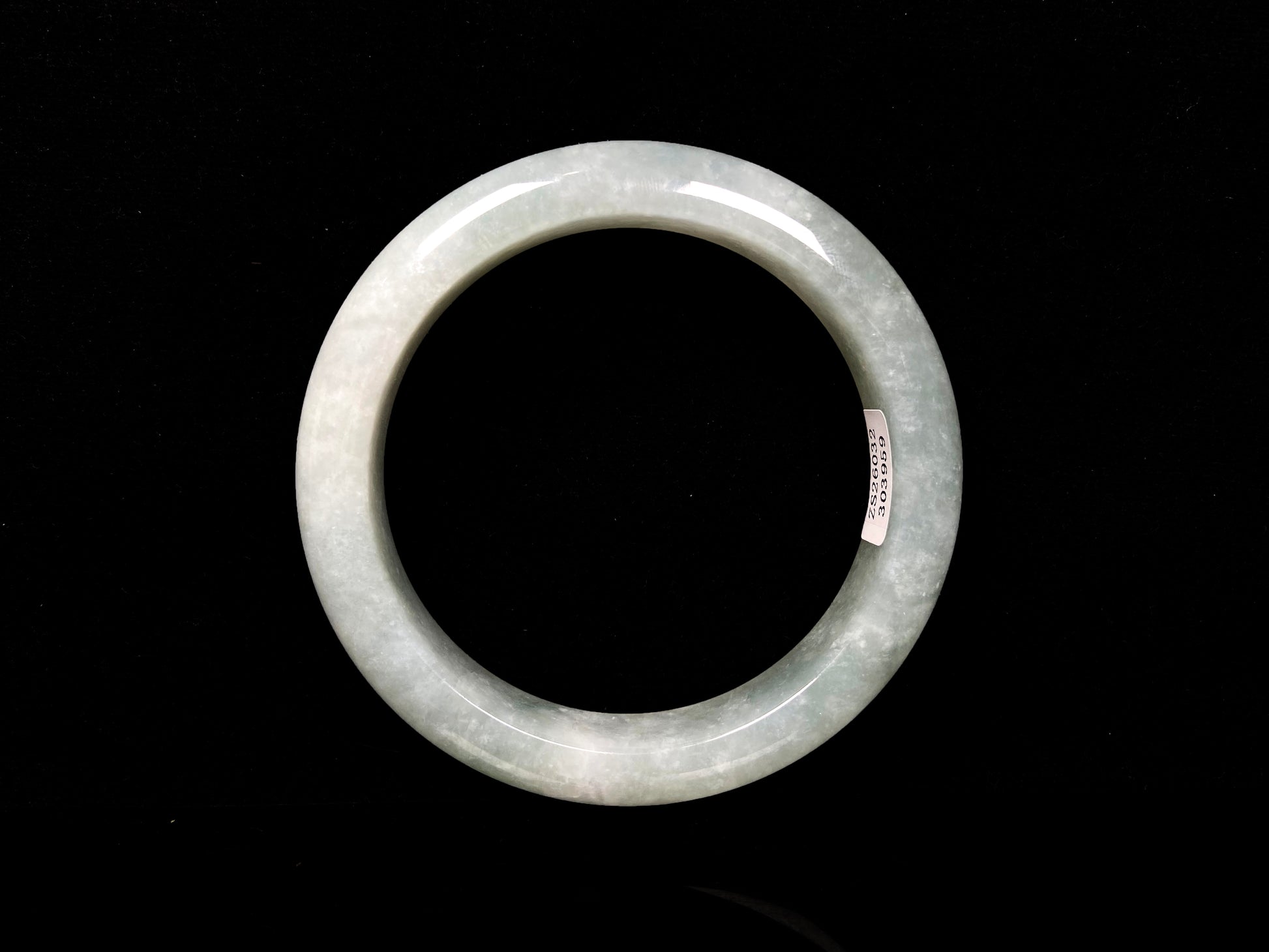 A velvet misty green jadeite bangle.
