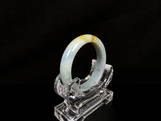 A dawn glow golden hue jadeite Bangle