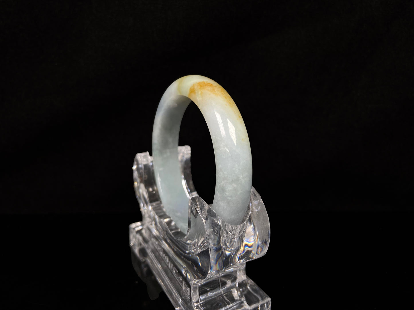 A dawn glow golden hue jadeite Bangle