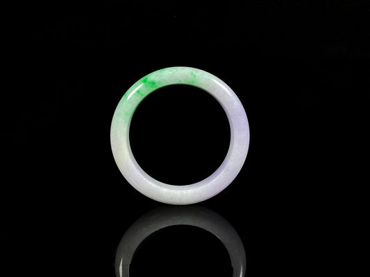 A lavender kissed spring jadeite bangle.