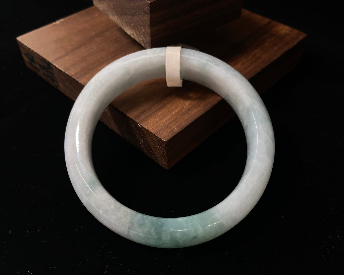 Wealth Luck  Unique Design Statement · Burmese Jadeite Bangle (Multiple Sizes)