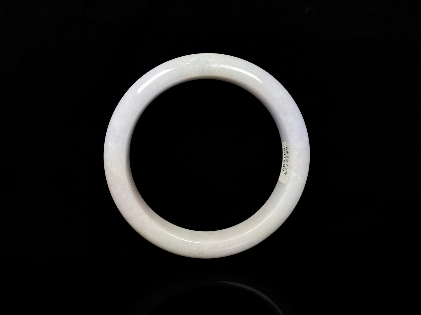 Serene Lavender Golden Mist · Nature Burmese Jadeite Bangle (61mm)