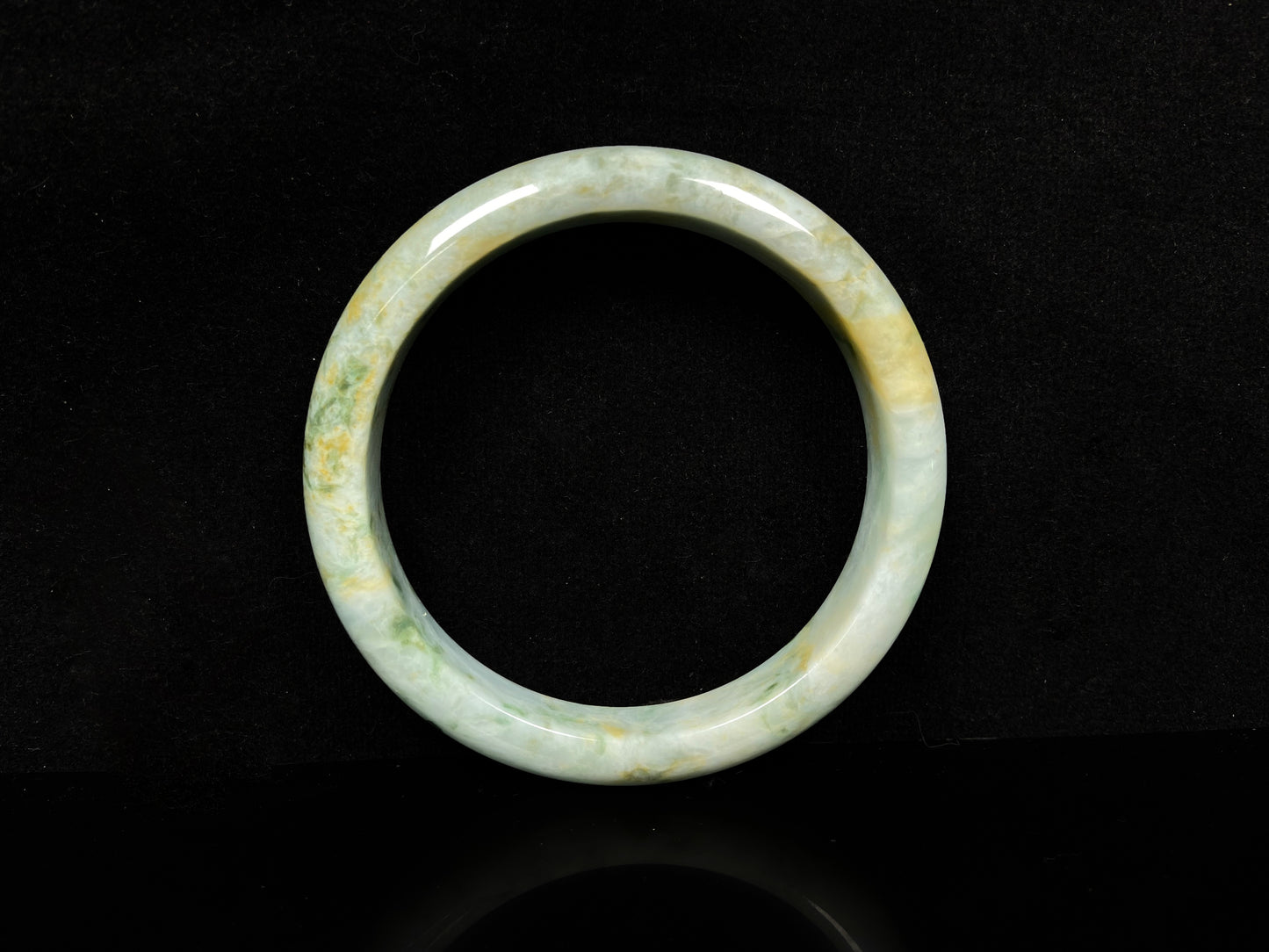 Mossy Green with Honeyed Veins Vincent van Gogh's Sunflowers vibe· Nature Burmese Jadeite Bangle (48-63mm)