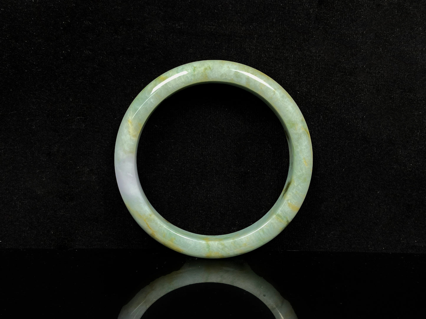 Mossy Green with Honeyed Veins Vincent van Gogh's Sunflowers vibe· Nature Burmese Jadeite Bangle (48-63mm)