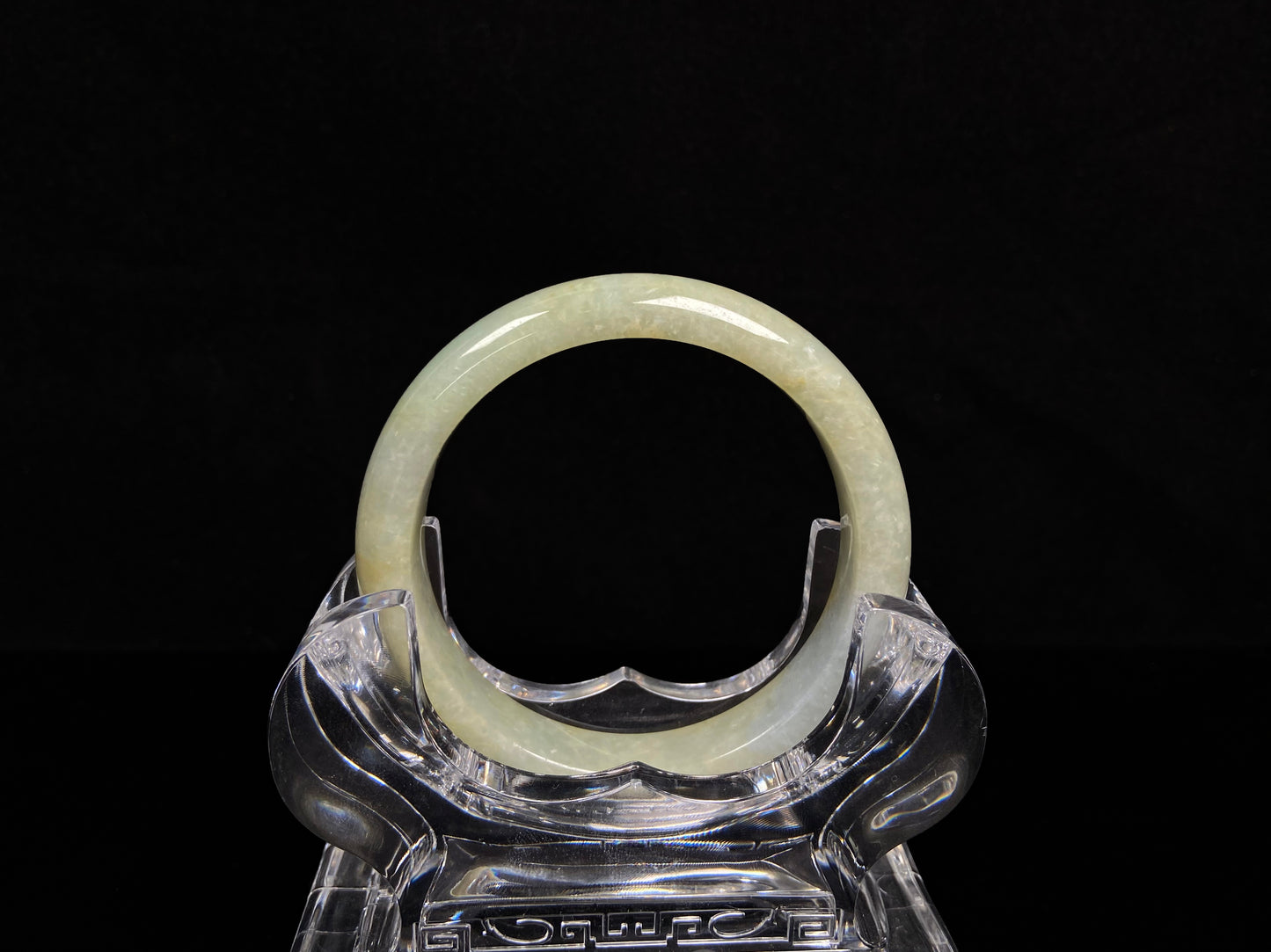 A golden glow spill jadeite bangle.