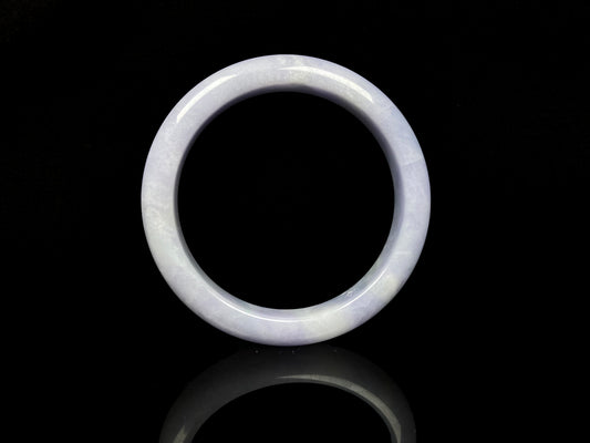 A soft lavender cloud jadeite bangle.