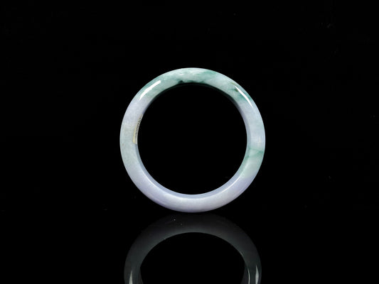 A lavender green mist jadeite bangle.