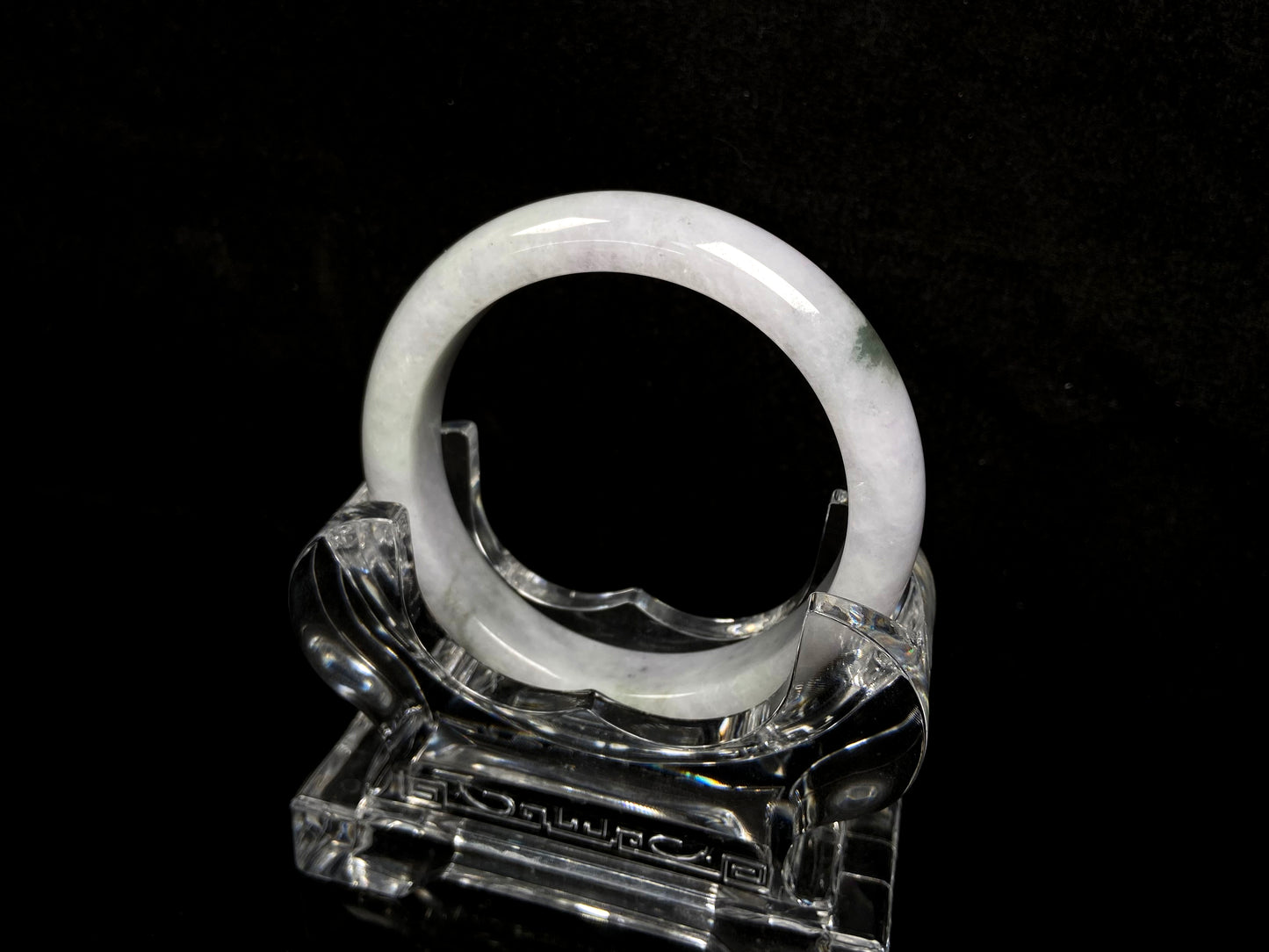 A mossy cloud hush jadeite bangle.