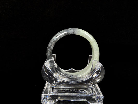 A half ink half green jadeite bangle.