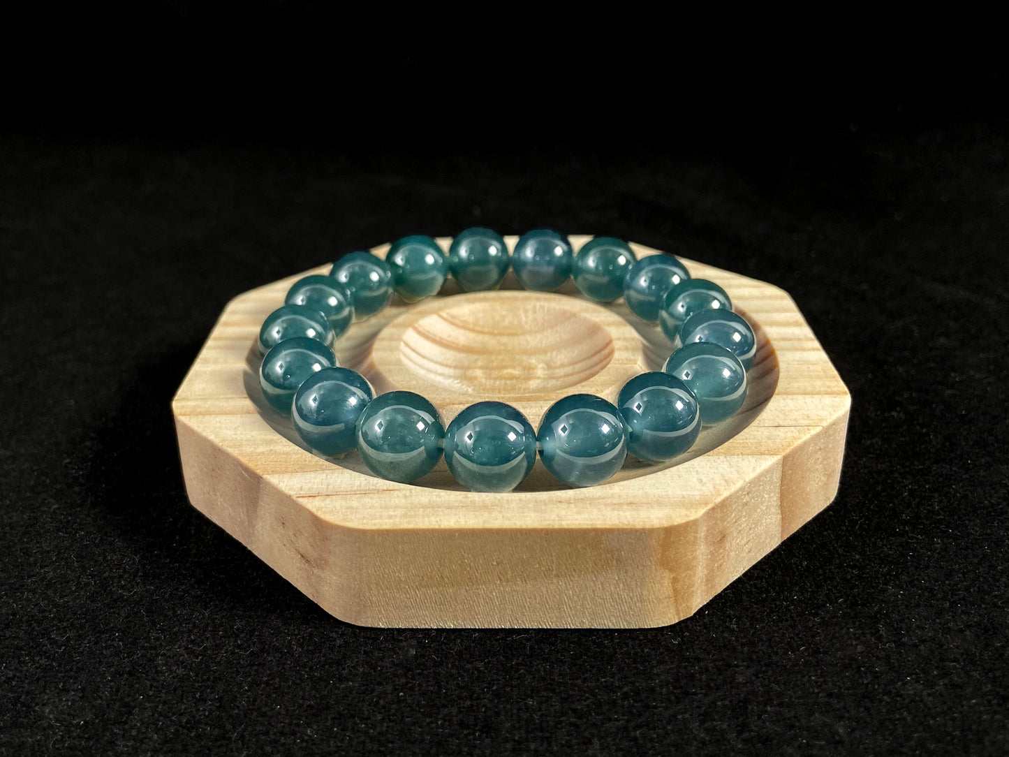 Guatemala Energy Beads for Balance and Meditation · Natural Blue Hue Jadeite Beads Bracelet