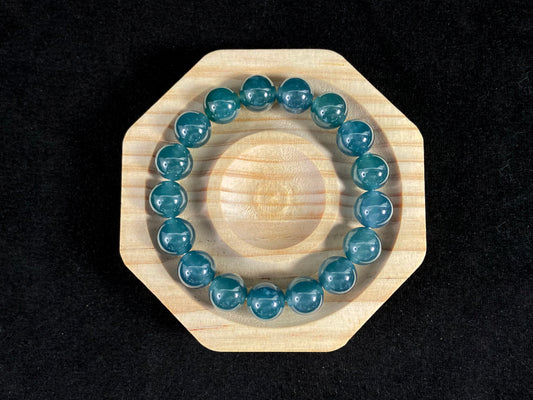 Guatemala Energy Beads for Balance and Meditation · Natural Blue Hue Jadeite Beads Bracelet