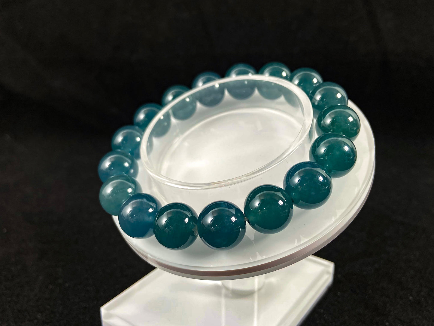 Guatemala Energy Beads for Balance and Meditation · Natural Blue Hue Jadeite Beads Bracelet