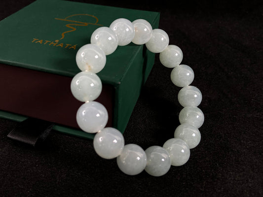 Soft Light Green Strand Elegant Gift ·  Jadeite Bead Bracelet