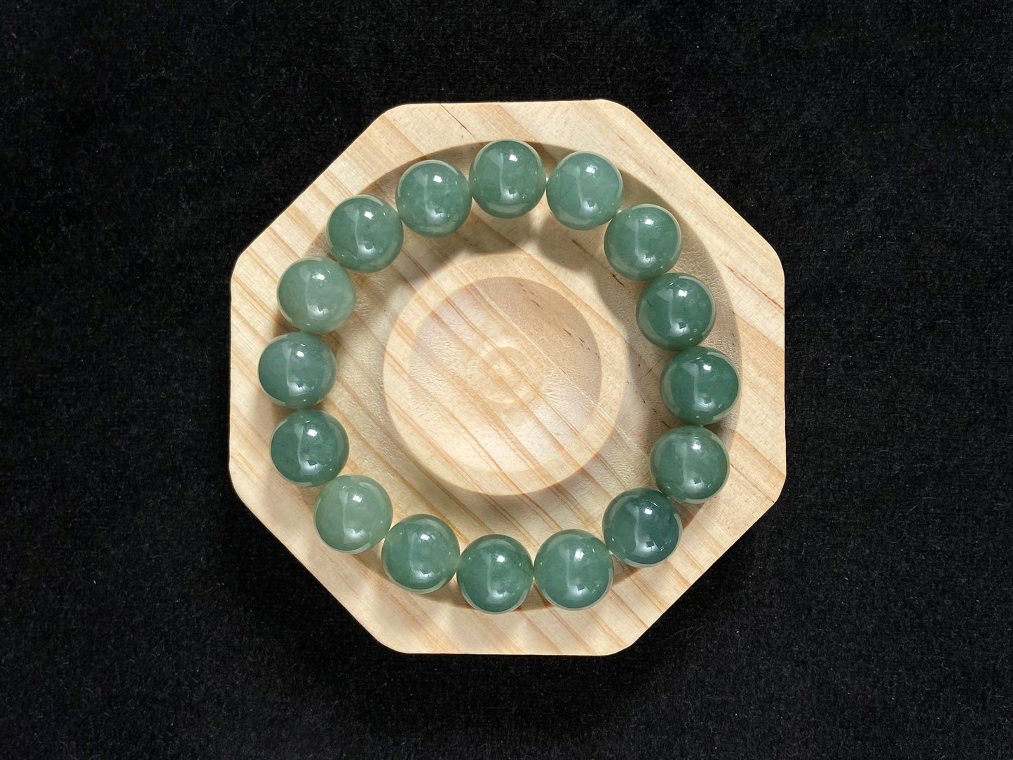 Mountain Lake Jade Strand Serenity Flowing Vitality · Natural Jadeite Burmese Beads Bracelet