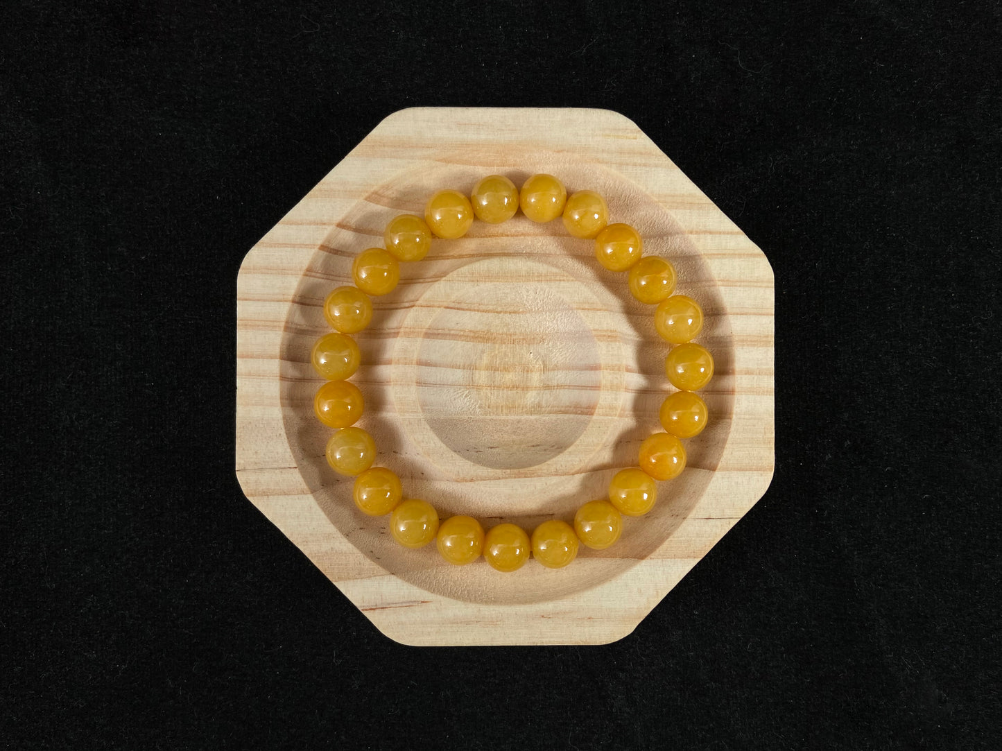 Rare Golden Jade Strand Intense Wealth Energy · Natural Burmese Jadeite Beads Bracelet