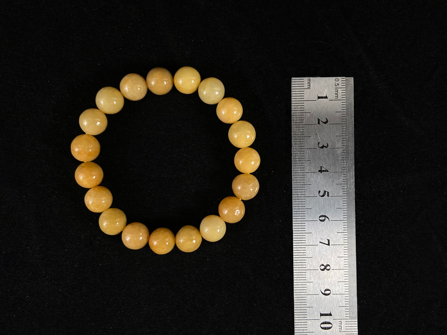 Natural Honey Color  Wealth Energy Unisex · Rare Golden  Jadeite Beads Bracelet