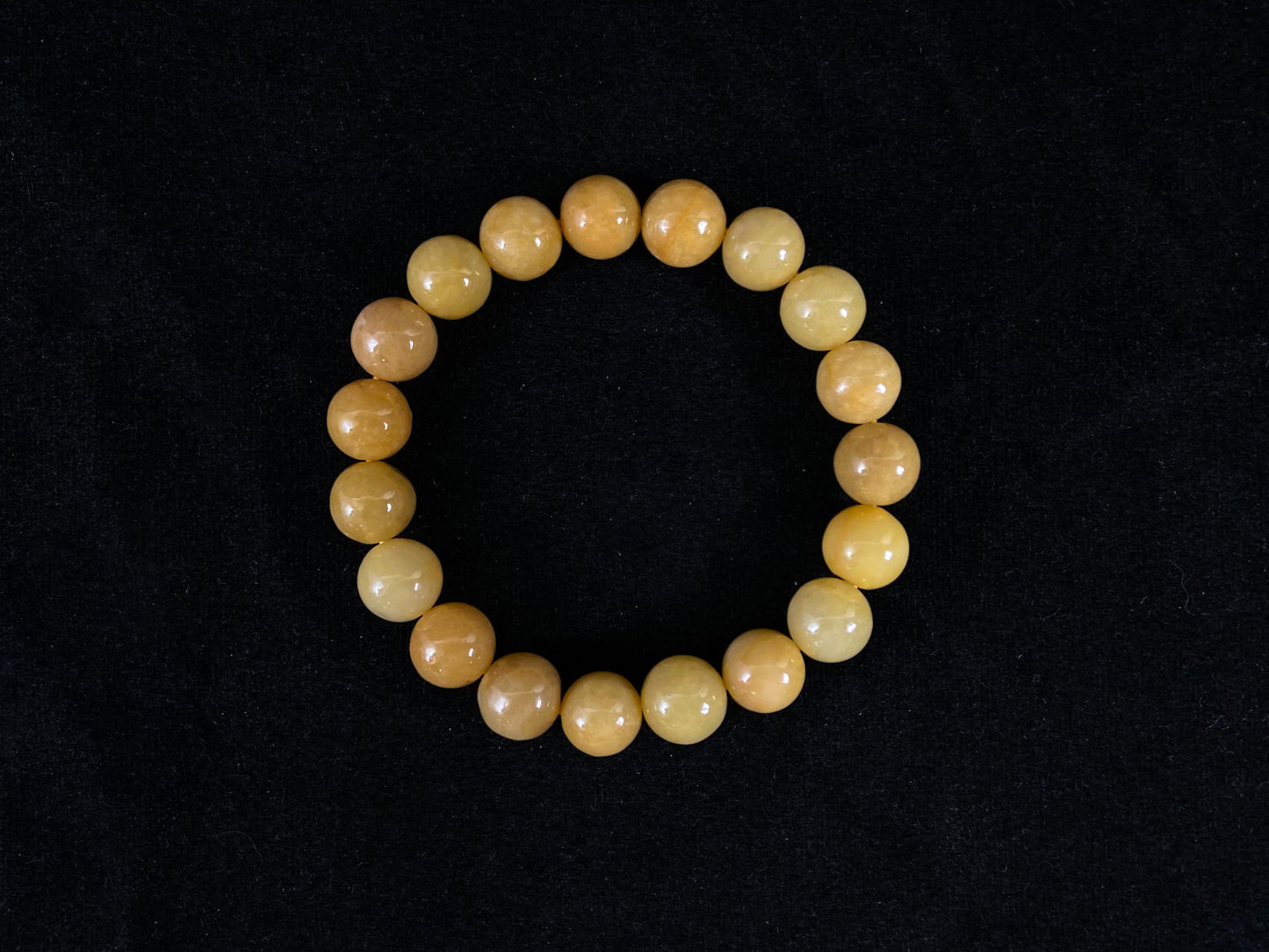 Natural Honey Color  Wealth Energy Unisex · Rare Golden  Jadeite Beads Bracelet