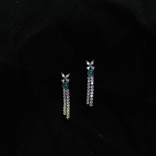 Butterfly Gleam · Jadeite Tassel Earrings with Butterfly Wings