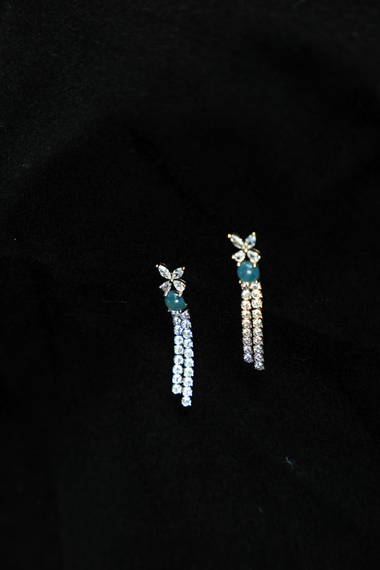 Butterfly Gleam · Jadeite Tassel Earrings with Butterfly Wings