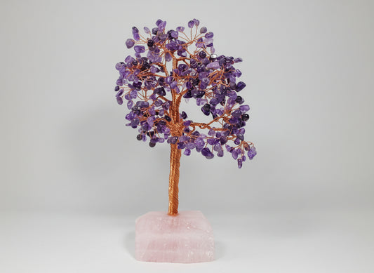 An amethyst crystal tree.