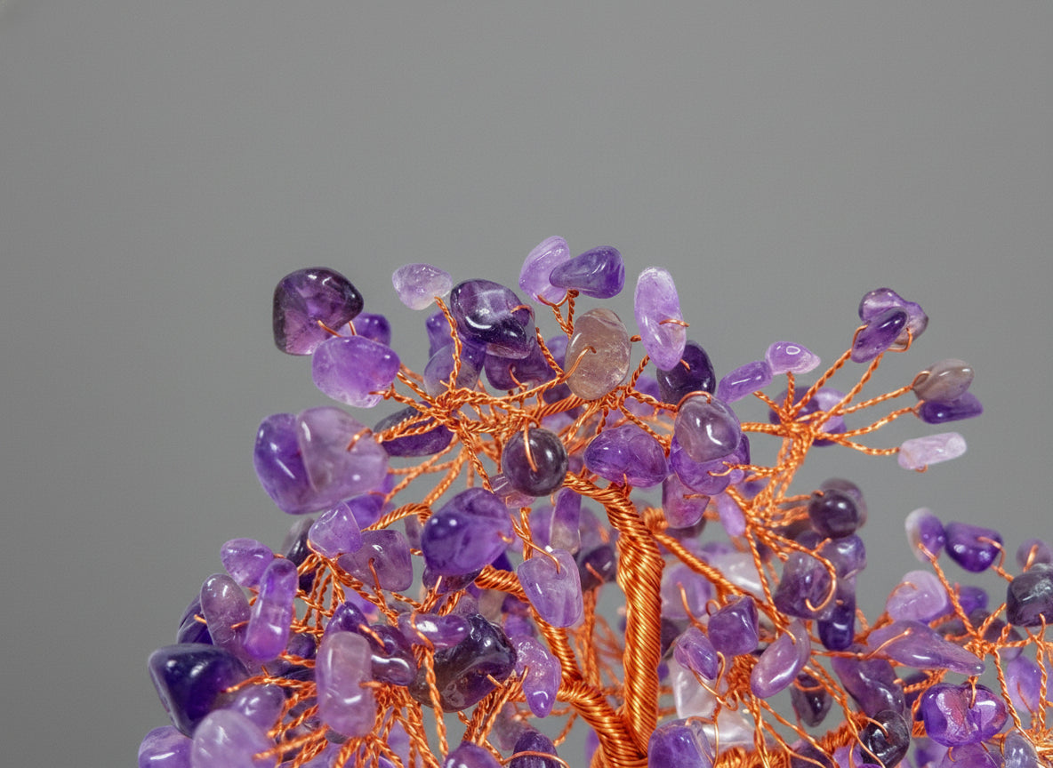 An amethyst crystal tree.