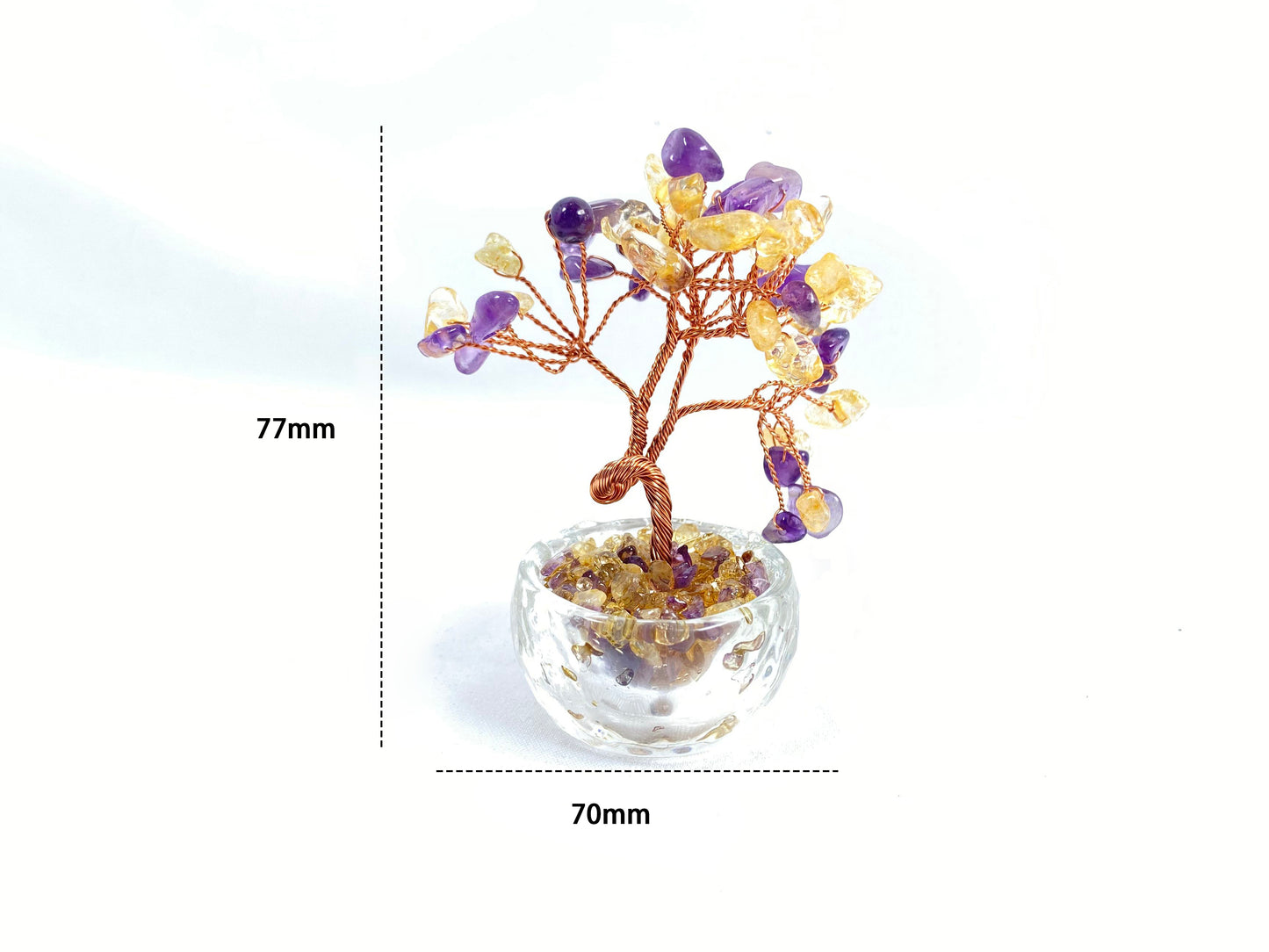 Empowered Amethyst Citrine Fusion · Natural Crystal Tree