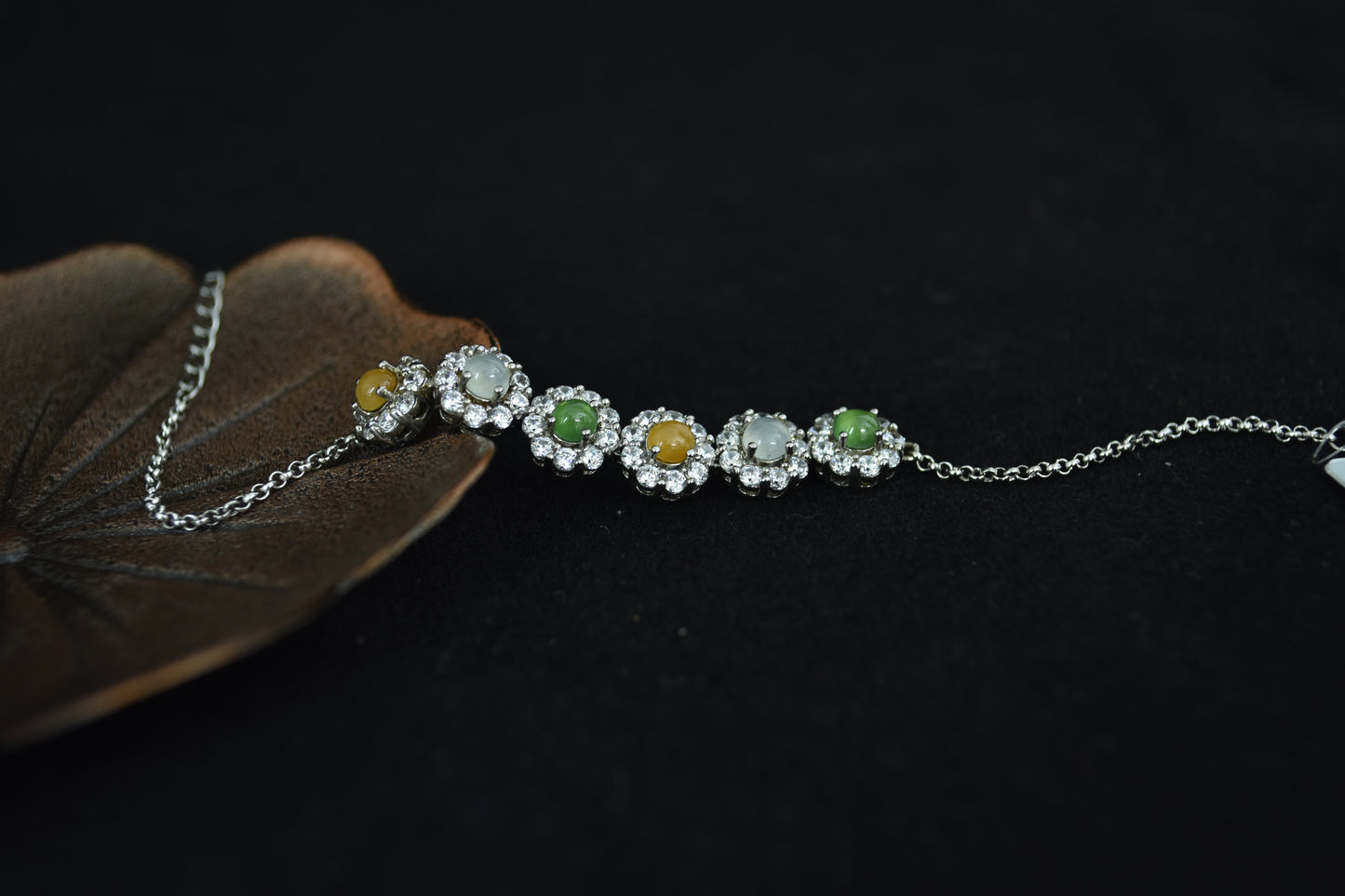 Harmony in Bloom · Five-Element Jadeite Necklace
