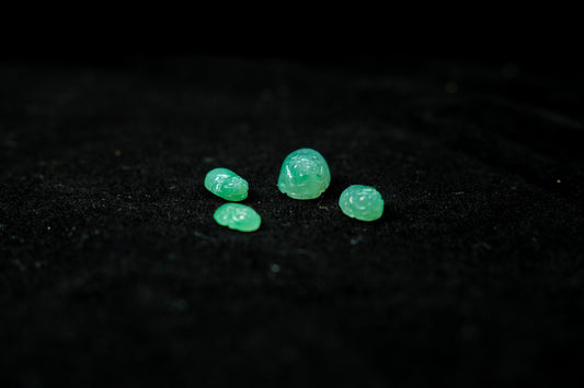 Harmonized Guardians · Apple Green Jadeite Pixiu Set (Loose Stones, Customizable)