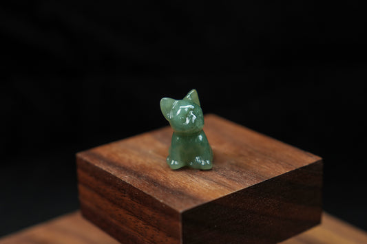 Jadeite Bulldog Figurine (Animal Totems Series)