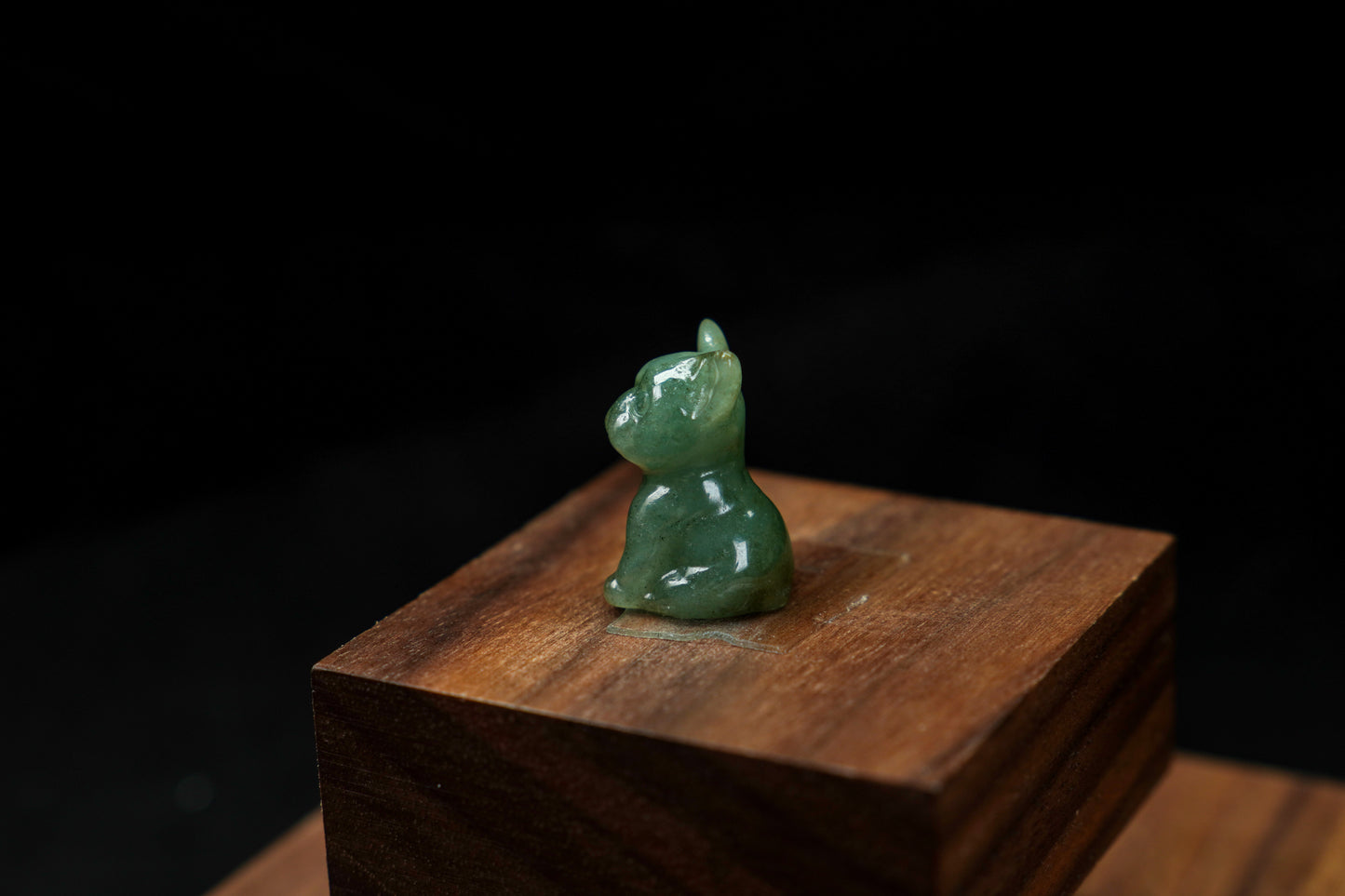 Jadeite Bulldog Figurine (Animal Totems Series)