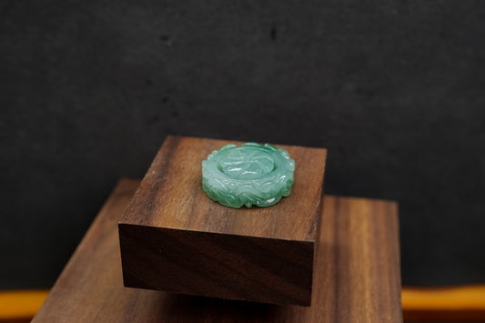 Jadeite Carved Ring and Pendant Set