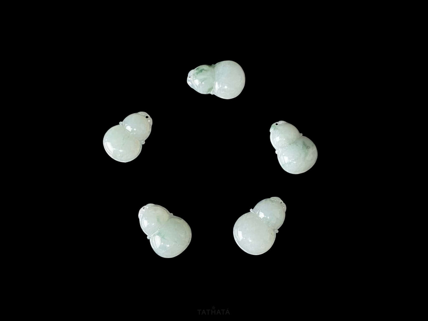 Floating Green Flowers Gourd · Nature Burmese Loose Jadeite