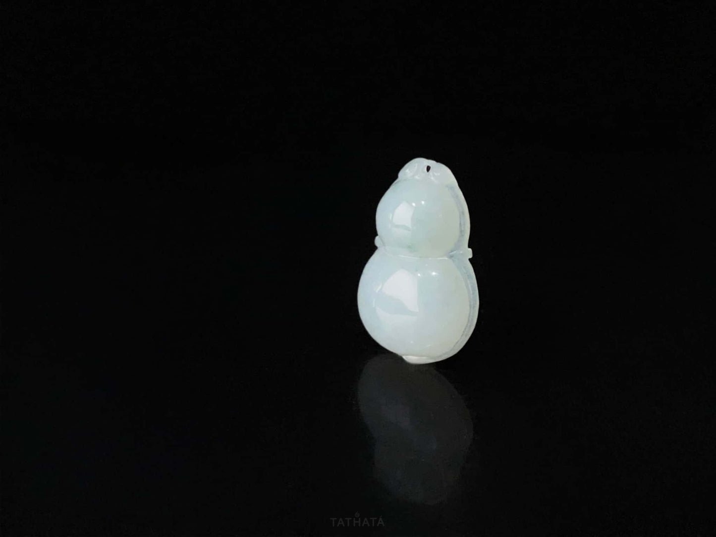 Floating Green Flowers Gourd · Nature Burmese Loose Jadeite