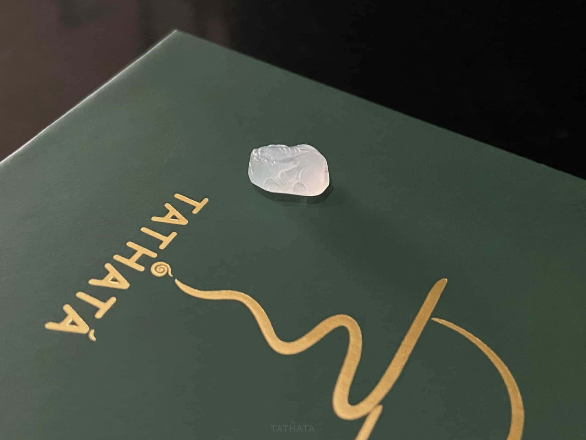 A glacial moonlight Pixiu pair loose jadeite.