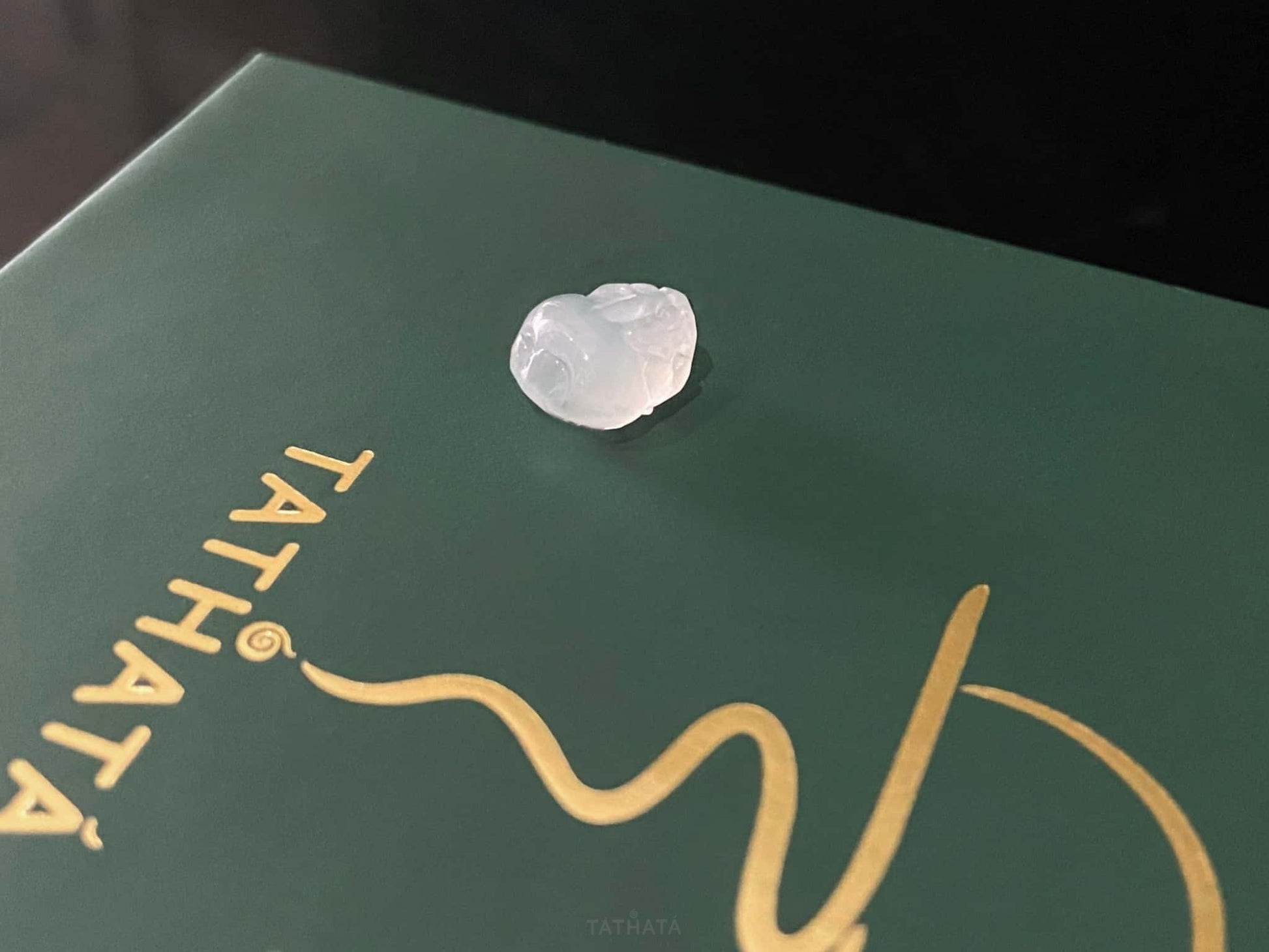 A glacial moonlight Pixiu pair loose jadeite.