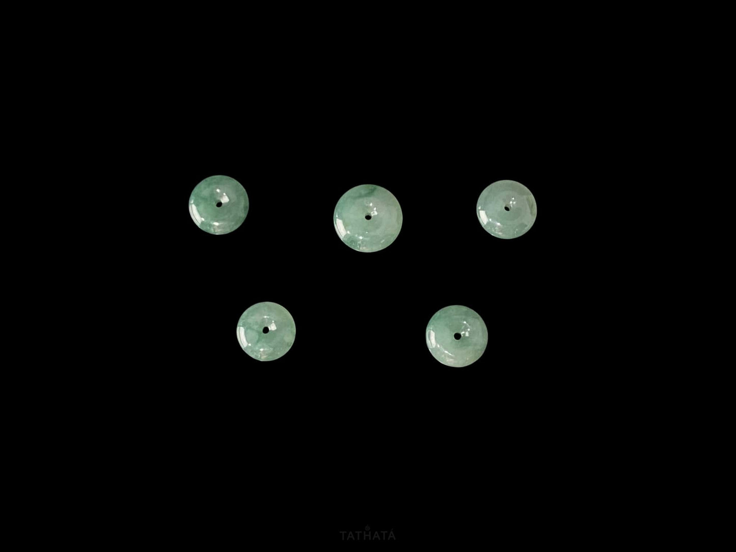 Teal Cloud Splash Donut · Natural Burmese Loose Jadeite