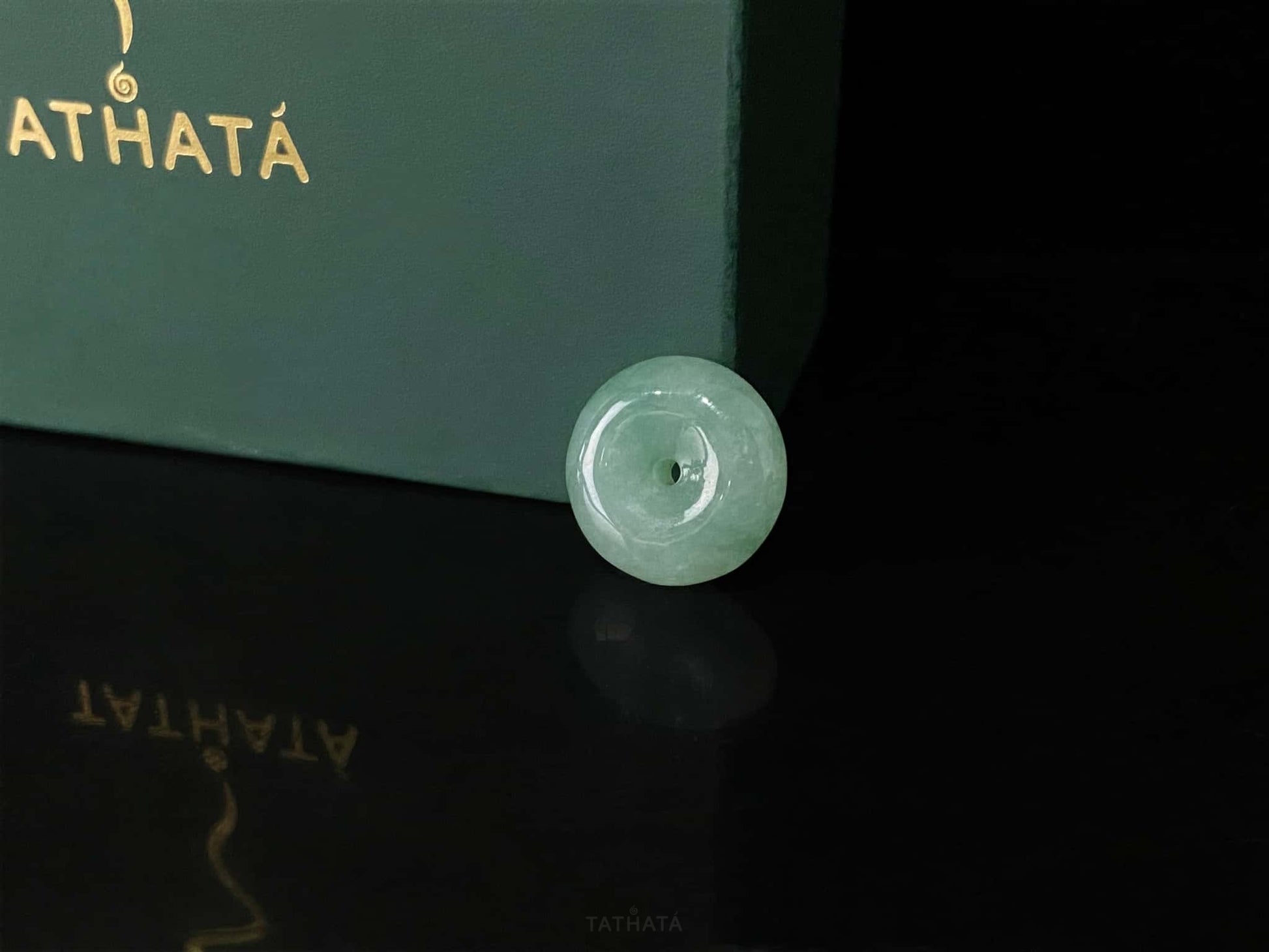 Teal Cloud Splash Donut · Natural Burmese Loose Jadeite