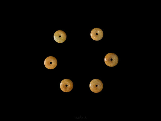 Honey Yellow Peace Buckle Ping An Kou · Natural Burmese Loose Jadeite