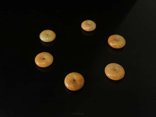 Honey Yellow Peace Buckle Ping An Kou · Natural Burmese Loose Jadeite