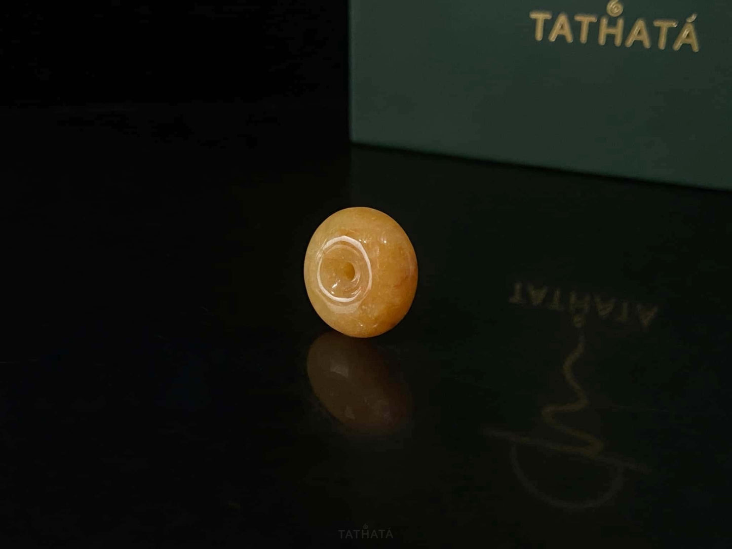 Honey Yellow Peace Buckle Ping An Kou · Natural Burmese Loose Jadeite