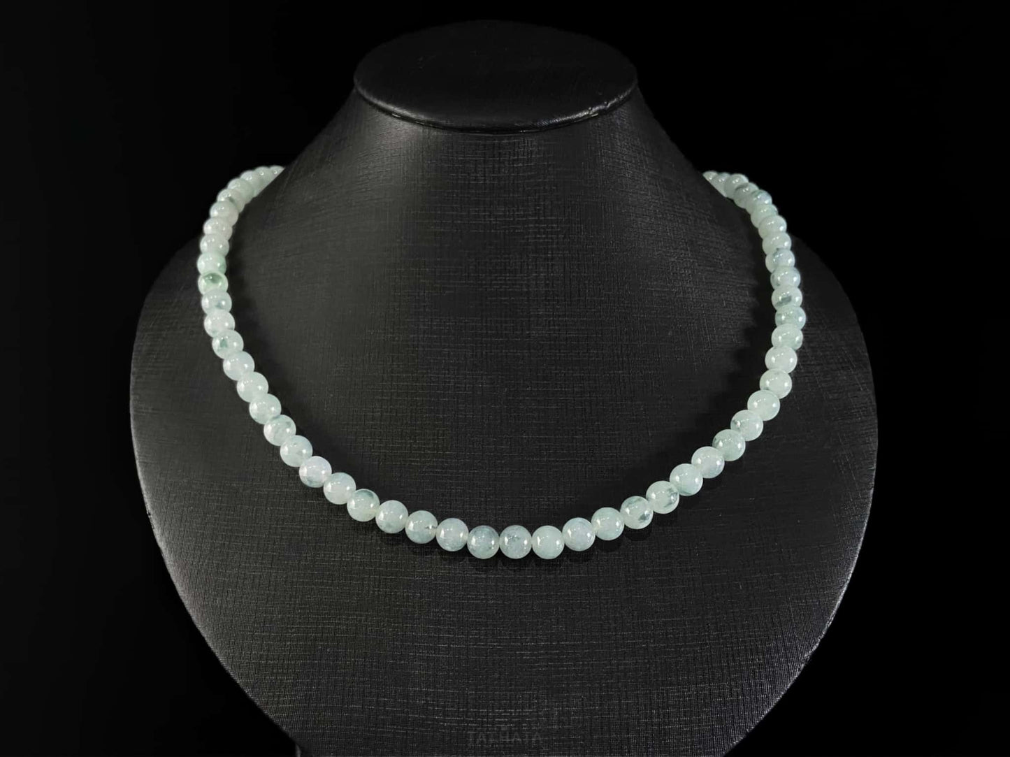 Serene Celadon‑Frost Luminescence · Nature Burmese Jadeite Bracelet